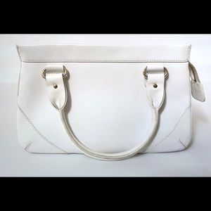 Kate Spade White Leather Satchel Hand Bag